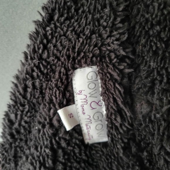 Glow and Grow Sherpa Charcoal Women's Cowl Neck Jacket with Toggles Size Small - Picture 12 of 12